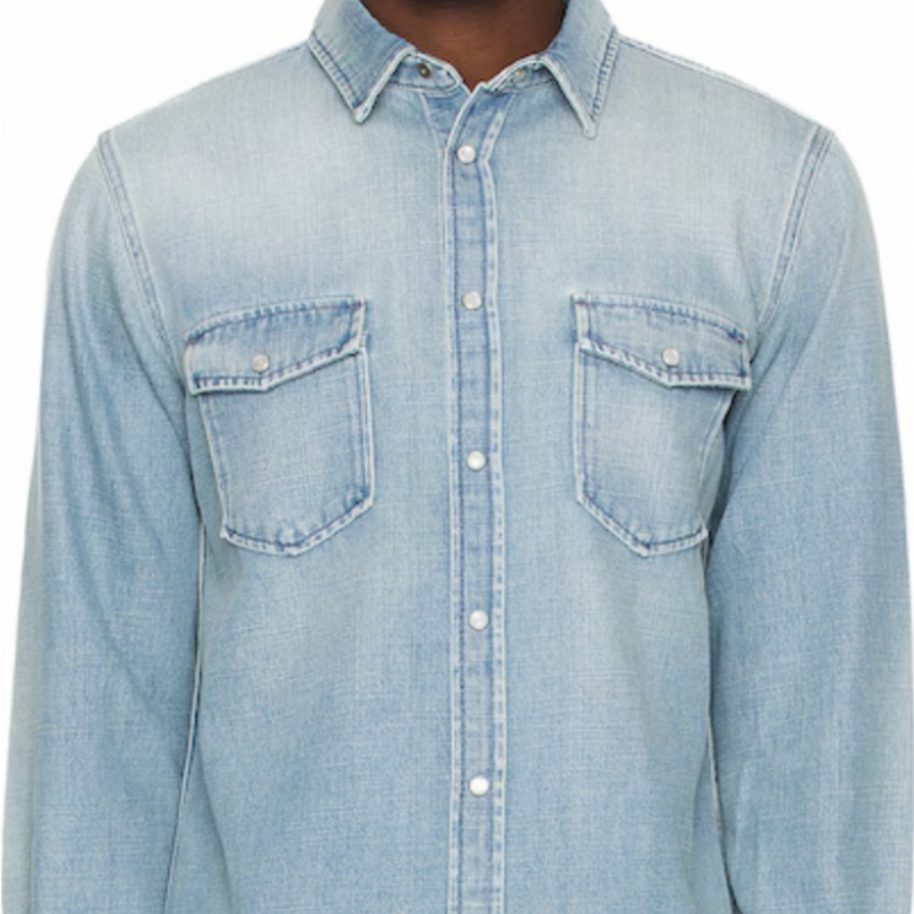 Saint Laurent Light Blue Oversized Denim Shirt. Never worn before.